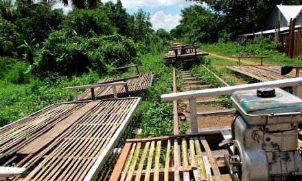 Battambang, Bamboo Rail-Riding in Cambodia