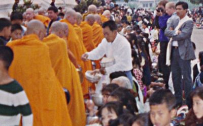 Giving Alms in Thailand