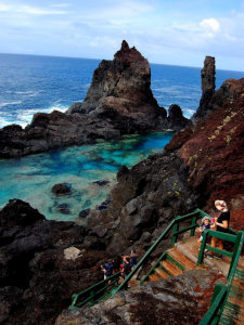  St. Paul's Pool is a beautiful but difficult to get to swim spot on Pitcairn, which has little if any beaches